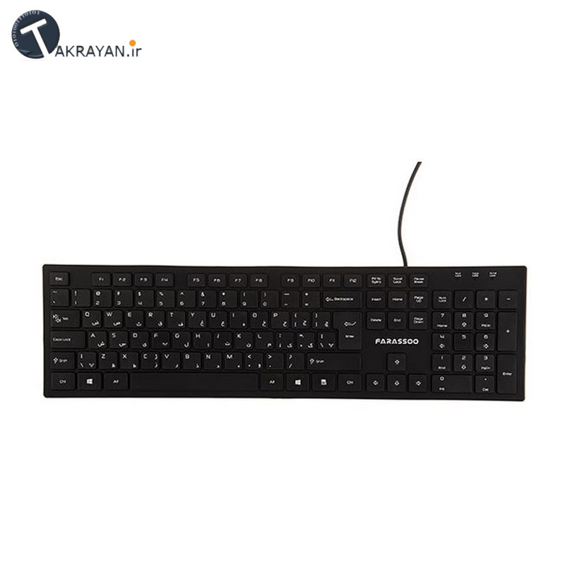 Farassoo FCR-2244 USB Keyboard With Persian Letters